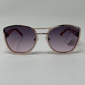 Guess GF4005 28U Rose Gold Cat Eye Sunglasses Gradient Purple Lens Women’s New